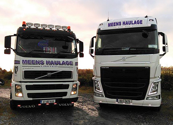 Meens Haulage specialises in milk collection from farm to factory.)